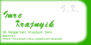 imre krajnyik business card